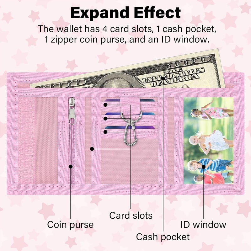 AI-DEE RFID Trifold Canvas Outdoor Sports Wallet for Kids - Front Pocket Wallet with Magic Sticker - Image 5