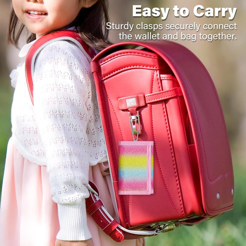 AI-DEE RFID Trifold Canvas Outdoor Sports Wallet for Kids - Front Pocket Wallet with Magic Sticker - Image 3