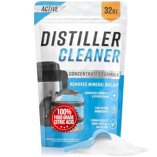 ACTIVE Distiller Descaler Citric Acid Cleaner 2 Lb Bulk for Cleaning Water Distillers Pure Citrus Acid Crystals Universal Residue Descaling Portable Distiller Kettle Boiler Dispenser - Image 1