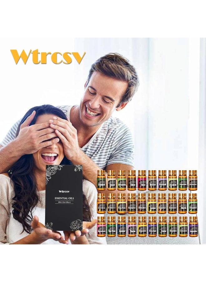 Wtrcsv Essential Oils Set - 100% Natural Essential Oils - Perfect for Diffuser, Humidifier, Aromatherapy, Massage, Skin & Hair Care, 30x5 ml (0.17fl.oz) - Image 5
