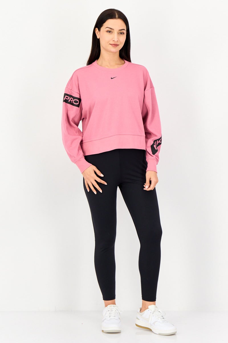 Nike سويت شيرت تدريب طويل الأكمام للنساء بتقنية دري فيت، موف - Image 2