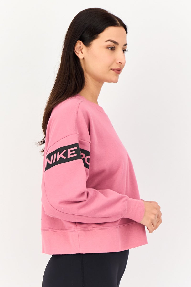 Nike سويت شيرت تدريب طويل الأكمام للنساء بتقنية دري فيت، موف - Image 4