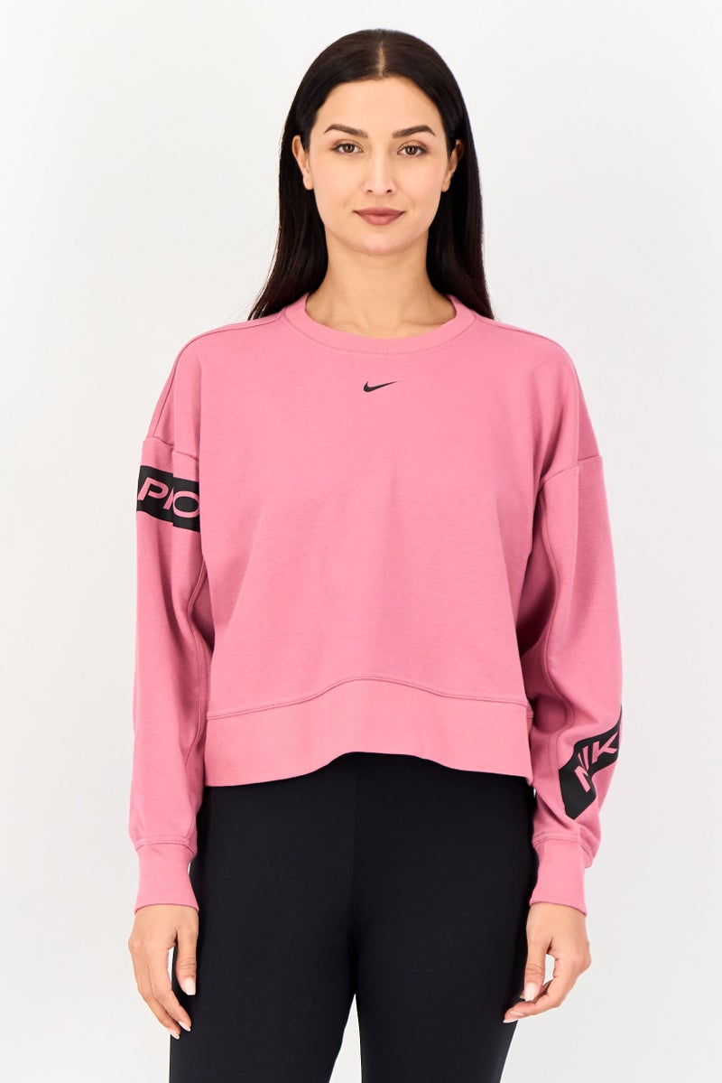 Nike سويت شيرت تدريب طويل الأكمام للنساء بتقنية دري فيت، موف - Image 1