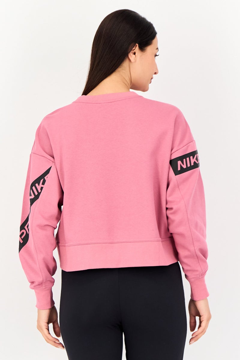 Nike سويت شيرت تدريب طويل الأكمام للنساء بتقنية دري فيت، موف - Image 3