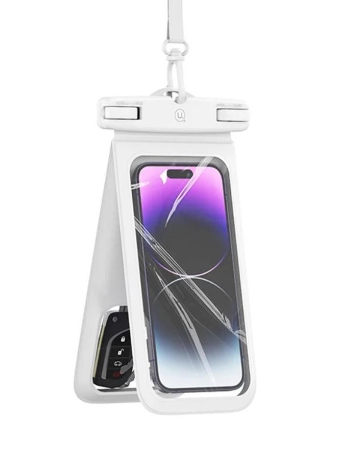 Usams Universal 7-Inch Double Pack Waterproof Mobile Phone Pouch Case with Lanyard – IPX8 Certified Floating Dry Bag with Double Lock Seal for iPhone, Samsung, Huawei – Touchscreen Friendly, Dustproof, Sandproof for Swimming, Beach & Underwater Use  - Image 1