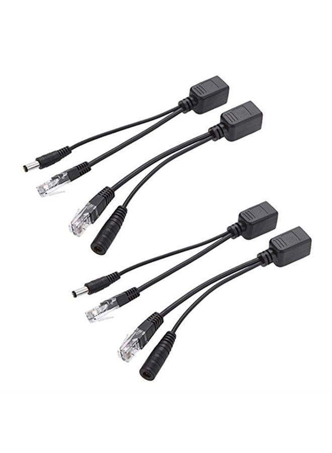 BeElion 2Kits 4PCS Passive PoE Injector and Splitter Kit with 5.5x2.1 mm DC Power Adaptor Connector,Black - Image 1