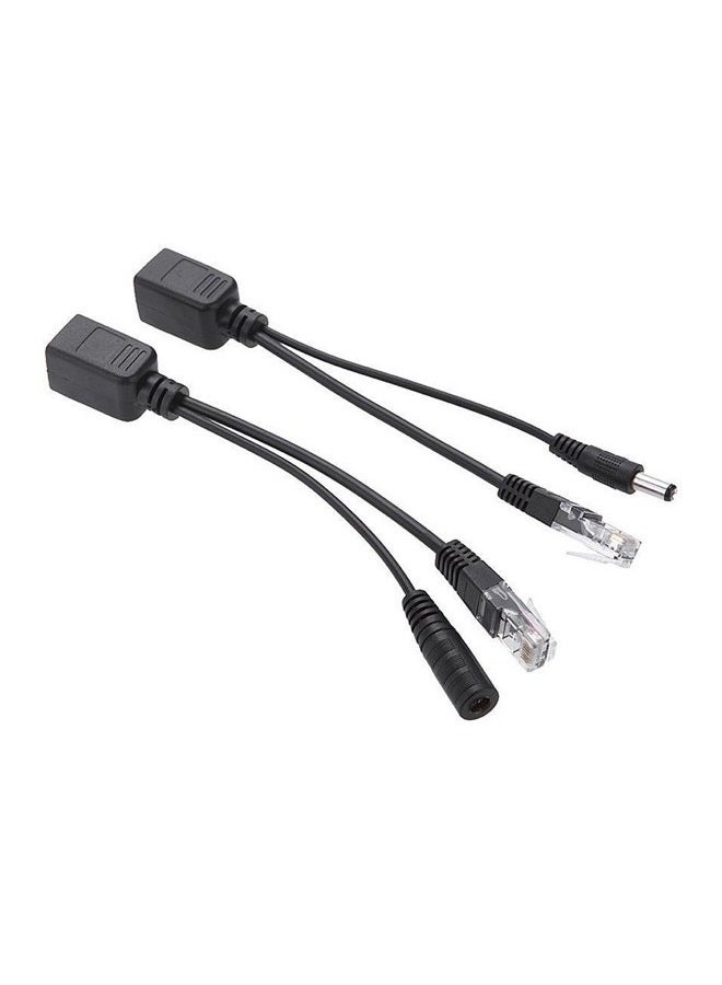 BeElion 2Kits 4PCS Passive PoE Injector and Splitter Kit with 5.5x2.1 mm DC Power Adaptor Connector,Black - Image 3