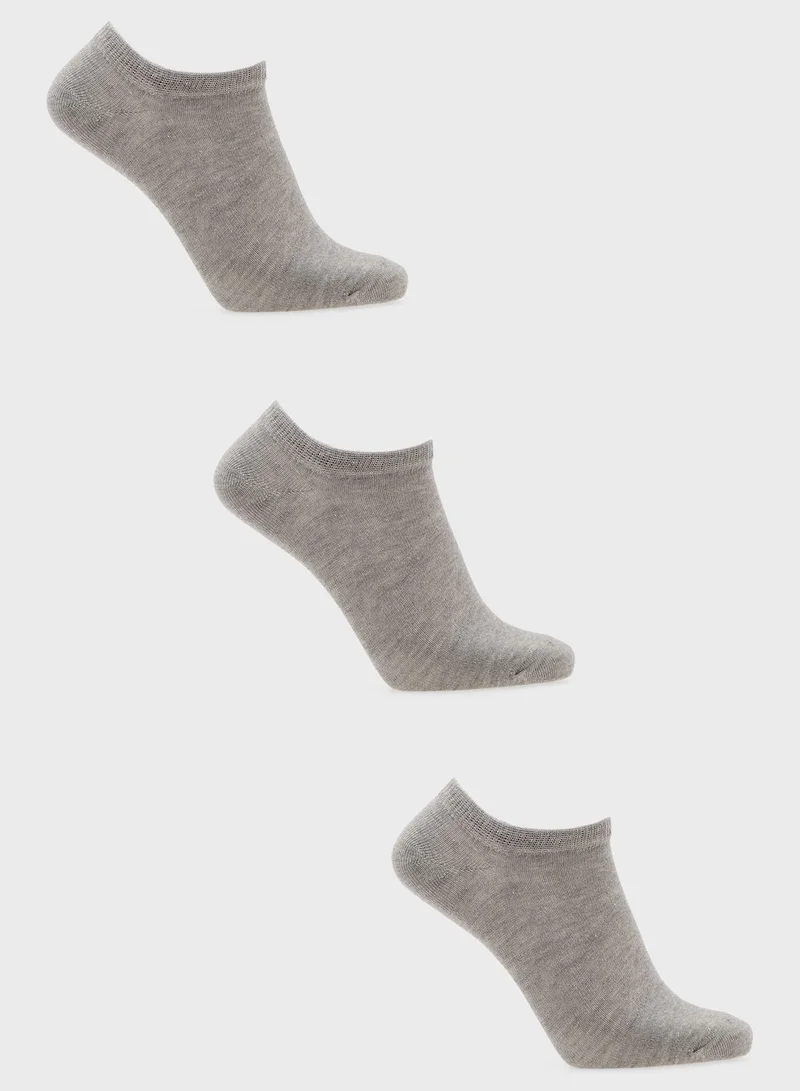 ديفاكتو 3 Pack Assorted No Show Socks (41/44)