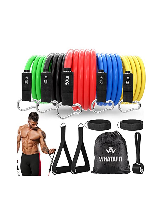 Whatafit  Resistance Bands Set, Exercise Bands With Door Anchor, Handles, Carry Bag, Legs Ankle Straps For Physical Therapy - Image 1