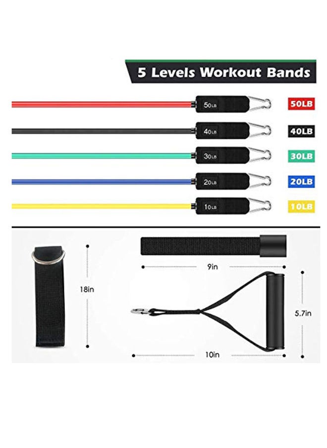 Whatafit  - Resistance Bands Set, Exercise Bands With Door Anchor, Handles, Carry Bag, Legs Ankle Straps For Physical Therapy - Image 1