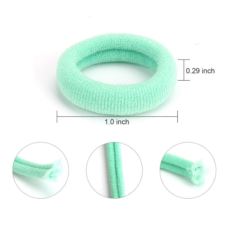 BAOLI 200PCS Baby Girl Hair Ties for Todder Girls, Mini Hair Bands No Damage, Soft Kids Hair Ties Elastics Ponytail Holders, 1 Inch in Diameter, 5 Colors - Image 2