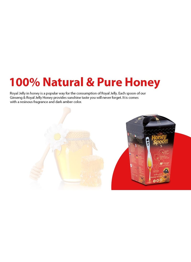 Al Malaky Royal Natural Pure Ginseng And Royal Jelly Honey 10 spoons  - Image 3