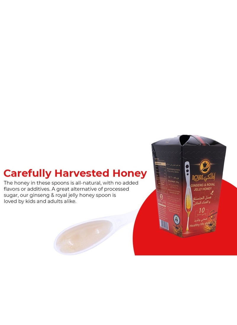 Al Malaky Royal Natural Pure Ginseng And Royal Jelly Honey 10 spoons  - Image 5