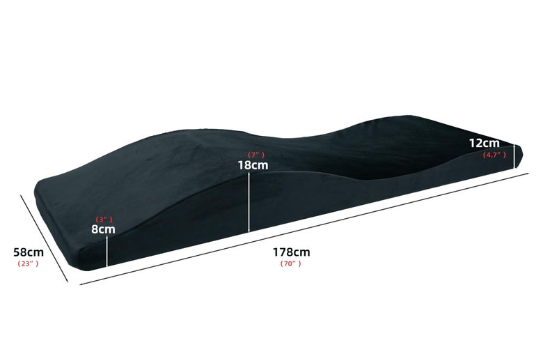 ENDELLE Lash Bed Topper,Curvy Massage Foam Cushion for Salon, Ergonomic Massage Topper with Removable Cover-23(58cm) - Image 3