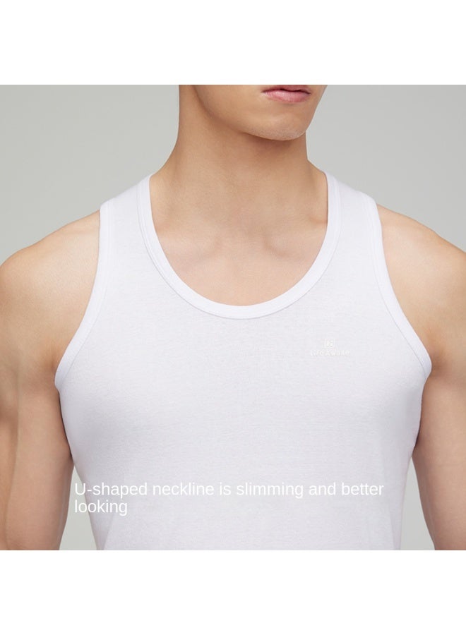 HLA Pack 95% Cotton】men's Undershirt Sleeveless Athletic Tank Top For Sports And Fitness - Image 5