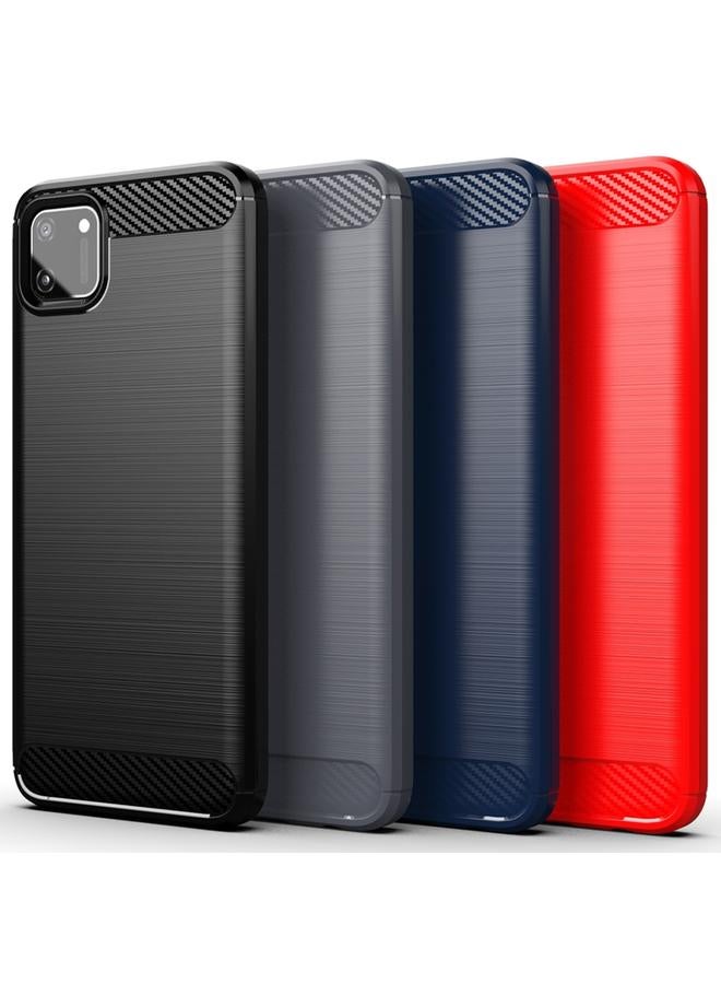 S-TOP Case For Realme C11 Brushed Texture Carbon Fiber TPU Phone Case - Image 2