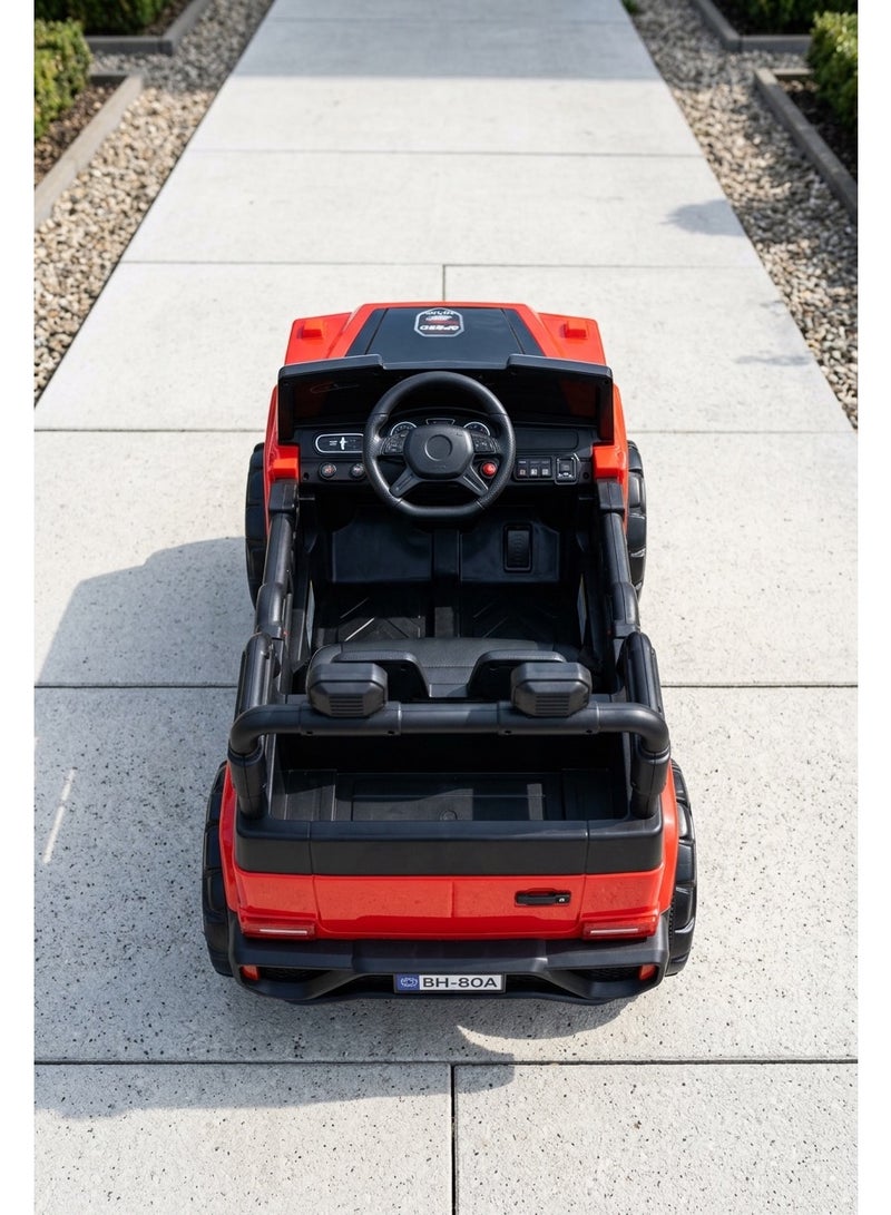 سيارة جيب كهربائية للأطفال 12 فولت محرك مزدوج بقوة 380 واط بطارية 4000 mAh مع ريموت كنترول وإضاءة LED وتأثيرات صوتية - Image 2