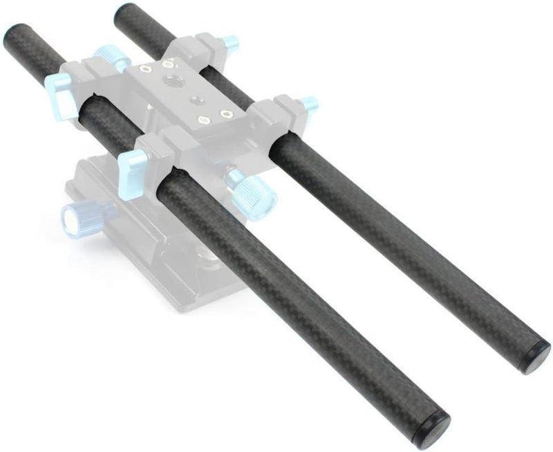 klarako 2 Pieces 40cm 16inch 15mm Carbon Fiber Rod For DSLR Camera Rig Rail System - Image 5