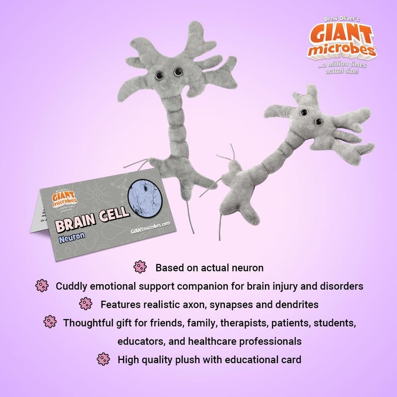 Giant Microbes Brain Cell (Neuron) Plush Toy - Educational and Cuddly - Image 3