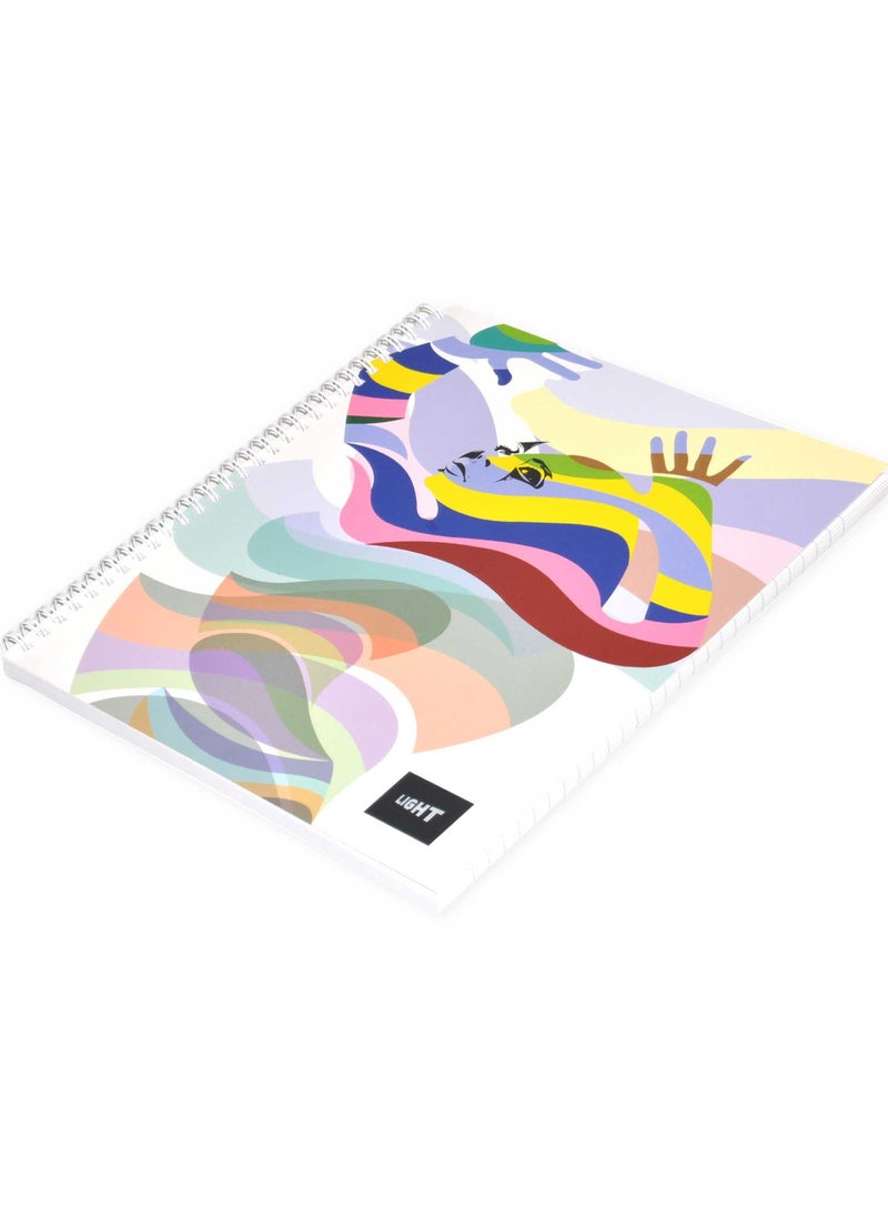 Light FIS LIGHT Pack of 10 Spiral Soft Cover Notebook, Single Line, 10X8 Inches (25.4 X 20.32 Cm) 100 Sheets -LINB1081702S  - Image 4