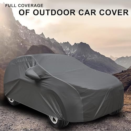 Auto Hub Waterproof Car Cover Compatible with Maruti Alto 800 Old with Mirror Pockets, Soft Cotton Lining, Alto 800 Car Cover Waterproof, Grey - Image 3