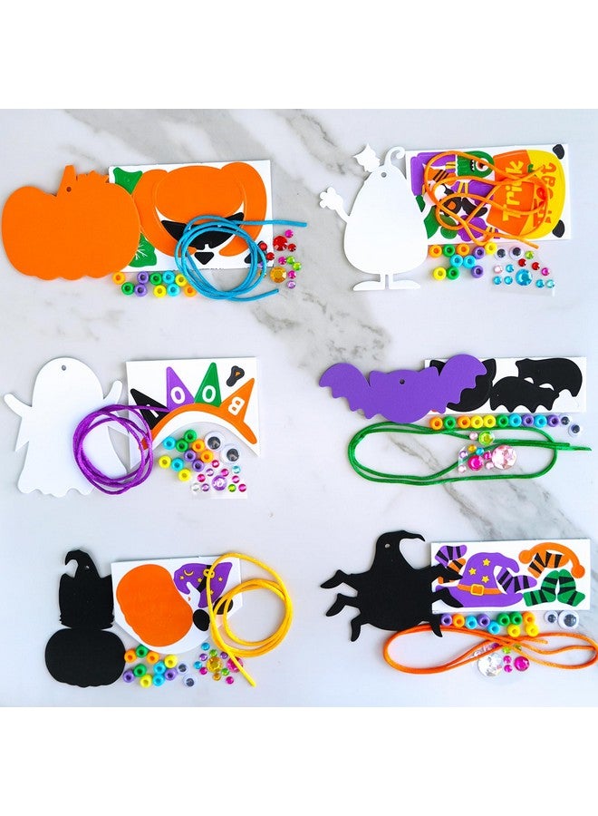 Winlyn 24 Sets DIY Halloween Art Sets - Spider, Bat, Ghost, Pumpkin Foam Stickers for Kids - Fall, Trick-or-Treat Party Favors - Image 3