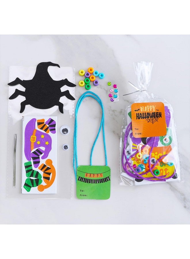 Winlyn 24 Sets DIY Halloween Art Sets - Spider, Bat, Ghost, Pumpkin Foam Stickers for Kids - Fall, Trick-or-Treat Party Favors - Image 4