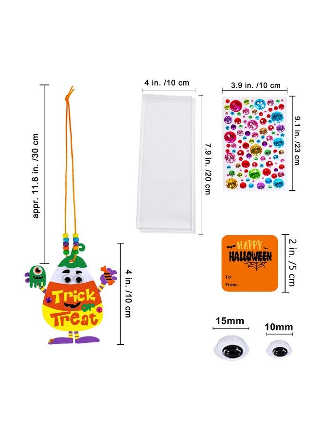 Winlyn 24 Sets DIY Halloween Art Sets - Spider, Bat, Ghost, Pumpkin Foam Stickers for Kids - Fall, Trick-or-Treat Party Favors - Image 2