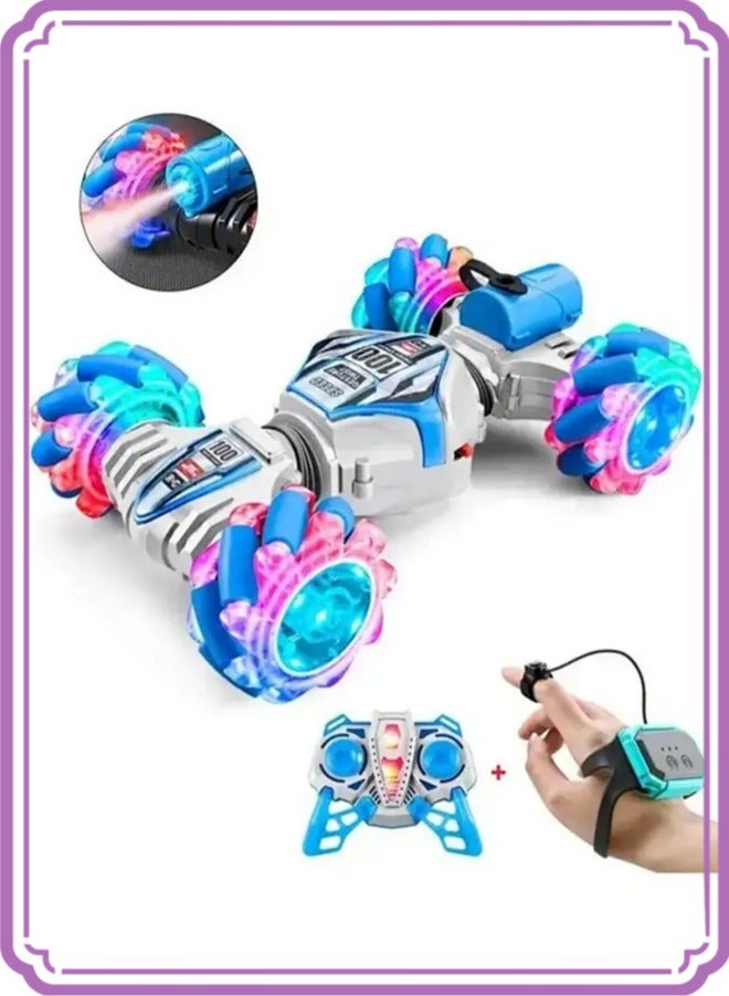 APEX RC Stunt Car Remote Control Cars RC Watch Gesture Sensor Electric Toy Car - 360° Flips, All-Terrain, LED Lights, Gift for Kids Boys Girls - Image 1