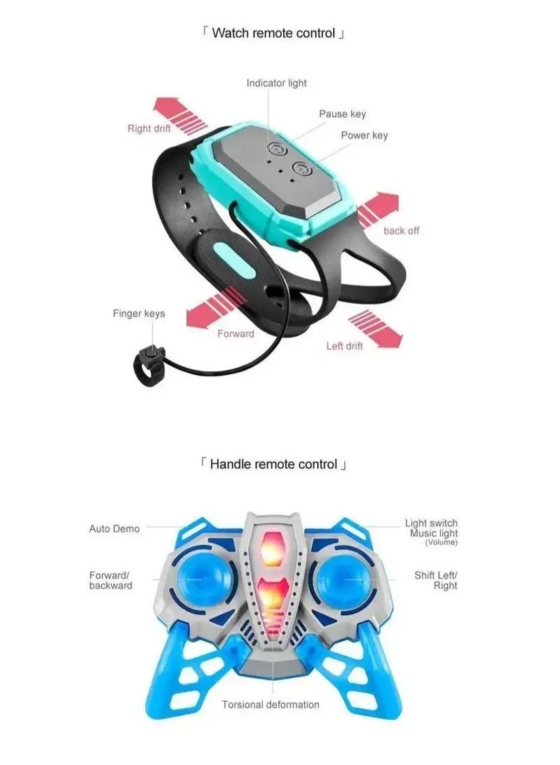 APEX RC Stunt Car Remote Control Cars RC Watch Gesture Sensor Electric Toy Car - 360° Flips, All-Terrain, LED Lights, Gift for Kids Boys Girls - Image 4