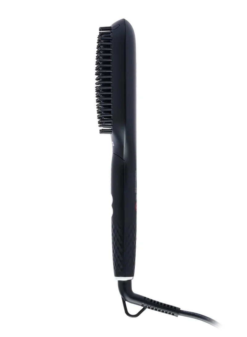 Clara  Clara Sleek Hot Brush Large Thermal Hair Brush, Negative Ion Anti-Frizz Hair Straightening Brush, 5 Heat Settings, Auto Shut-Off 45 Min, 360° Swivel Cord, Type G Plug, 560W, Black Black for Women | Best Price UAE