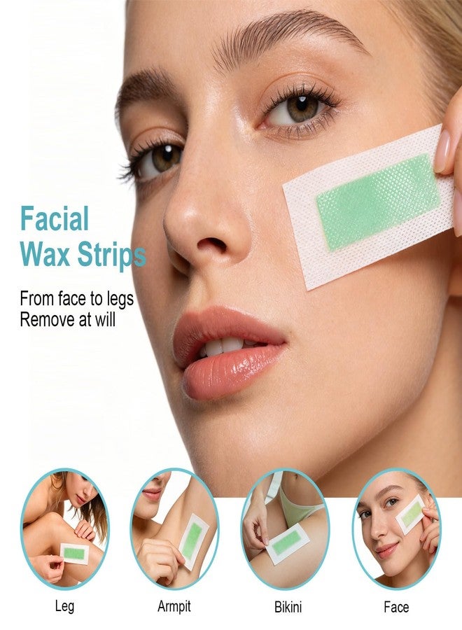 Waxfans Wax Strips for Hair Removal, 49 Counts Facial Wax Strips for Face,Eyebrow,Body,Bikini, Easy at Home Waxing Kit for Women with Sensitive Skin - Image 3