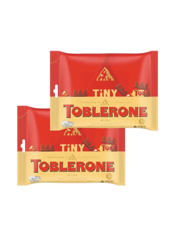 Toblerone Swiss Tiny Milk Chocolate with Honey and Almond Nougat- 2x168Gm