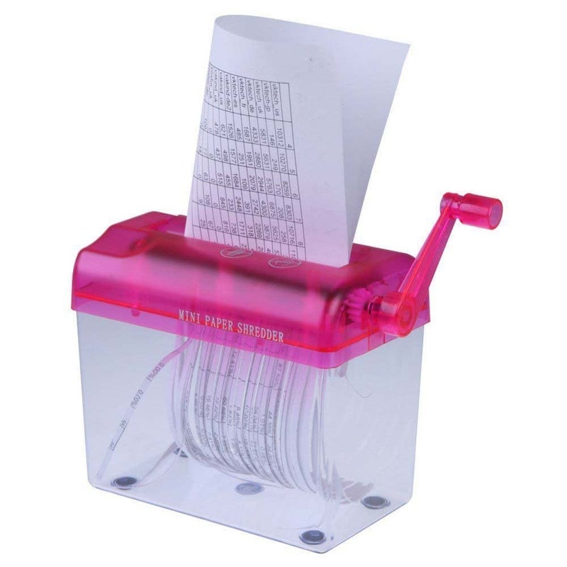Inditradition Manual Paper Shredder Machine | Hand Operated Paper Cutter | A5 Paper Compatible, Strong Steel Blades (Transparent) - Image 2