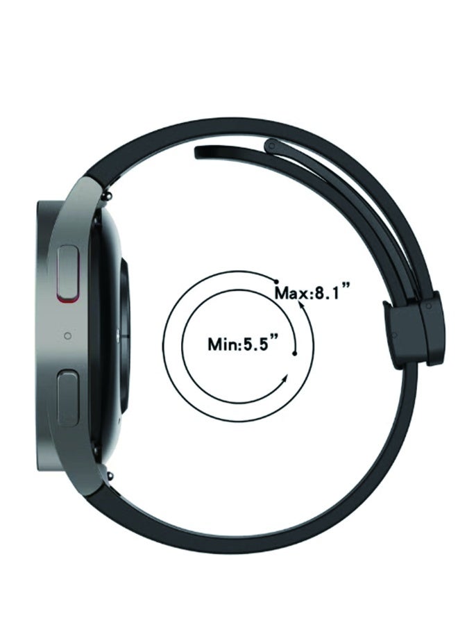 （2 pcs）22MM Straps Compatible with Huawei Watch GT5(46MM)/GT4(46MM)/GT3(46MM)/GT3 Pro(46MM)/GT2(46MM)/GT2e(46MM)/GT/GT Runner,Huawei Watch 4/4 Pro/3/3 Pro,Honor Watch 4 Pro/GS3/Magic Watch 2,Soft Silicone Band With Magnetic Buckle for Men,Women,Blue/Turquoise - Image 5