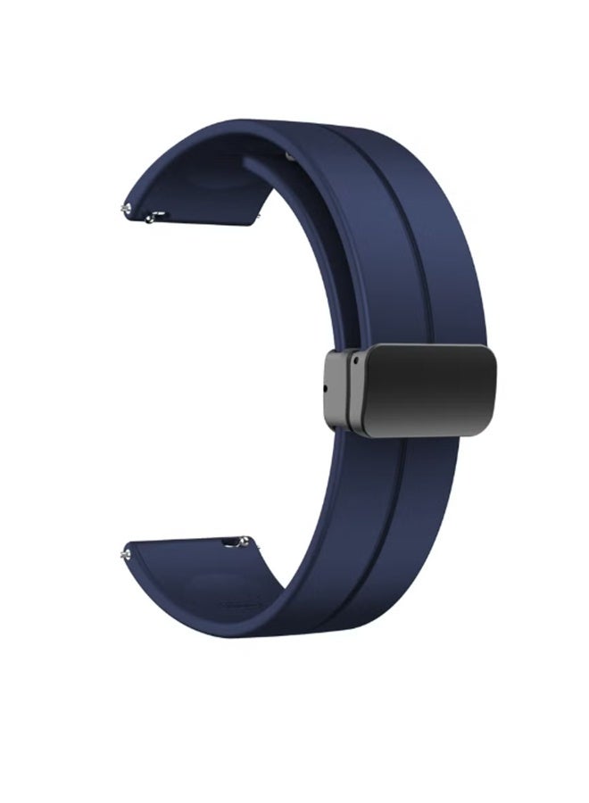 （2 pcs）22MM Straps Compatible with Huawei Watch GT5(46MM)/GT4(46MM)/GT3(46MM)/GT3 Pro(46MM)/GT2(46MM)/GT2e(46MM)/GT/GT Runner,Huawei Watch 4/4 Pro/3/3 Pro,Honor Watch 4 Pro/GS3/Magic Watch 2,Soft Silicone Band With Magnetic Buckle for Men,Women,Blue/Turquoise - Image 2