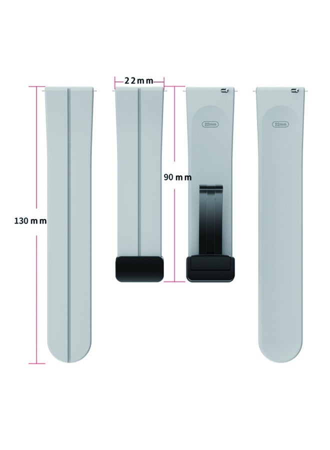 （2 pcs）22MM Straps Compatible with Huawei Watch GT5(46MM)/GT4(46MM)/GT3(46MM)/GT3 Pro(46MM)/GT2(46MM)/GT2e(46MM)/GT/GT Runner,Huawei Watch 4/4 Pro/3/3 Pro,Honor Watch 4 Pro/GS3/Magic Watch 2,Soft Silicone Band With Magnetic Buckle for Men,Women,Blue/Turquoise - Image 4