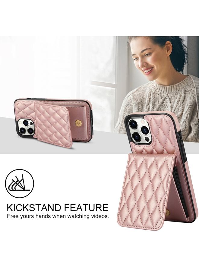 S-TOP Case For iPhone 11 Pro YM015 Crossbody Rhombic Card Bag RFID Phone Case - Image 5