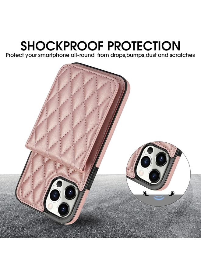 S-TOP Case For iPhone 11 Pro YM015 Crossbody Rhombic Card Bag RFID Phone Case - Image 3