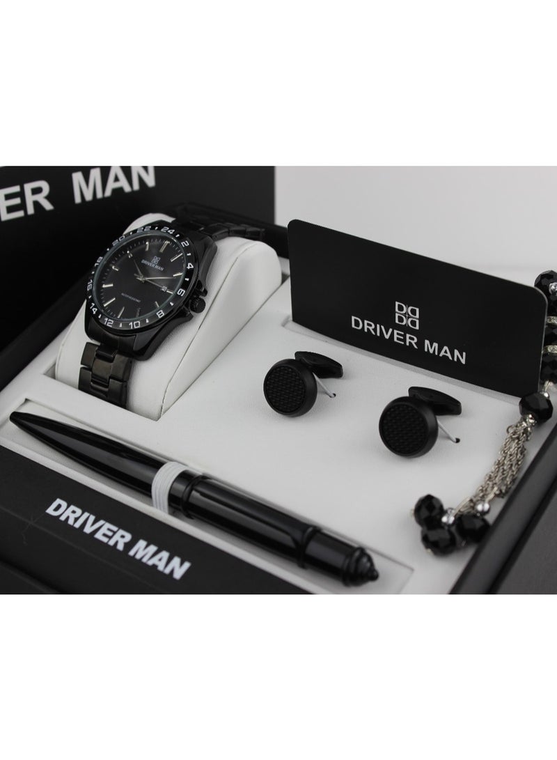 ووتش طقم ساعه رجالي مكون من أربع قطع