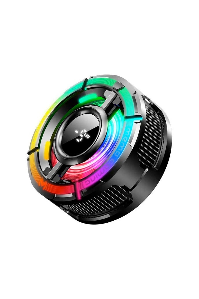 ميمو MEMO CX15 Digital Display Mobile Game Cooling Fan Colorful Led Light Phone Cooler With Four Types RGB Light - Image 1