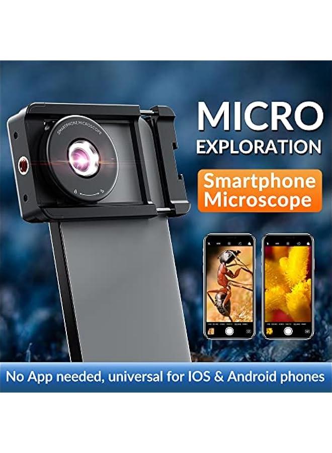 APEXEL Phone Macro Lens Digital Microscope Lens for Smartphone Micro Camera with LED Fill s CPL Filter Universal Mounting Clip Replment for iPhone Samsung Phones - Image 2