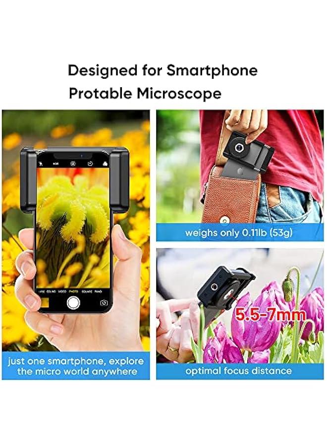 APEXEL Phone Macro Lens Digital Microscope Lens for Smartphone Micro Camera with LED Fill s CPL Filter Universal Mounting Clip Replment for iPhone Samsung Phones - Image 3