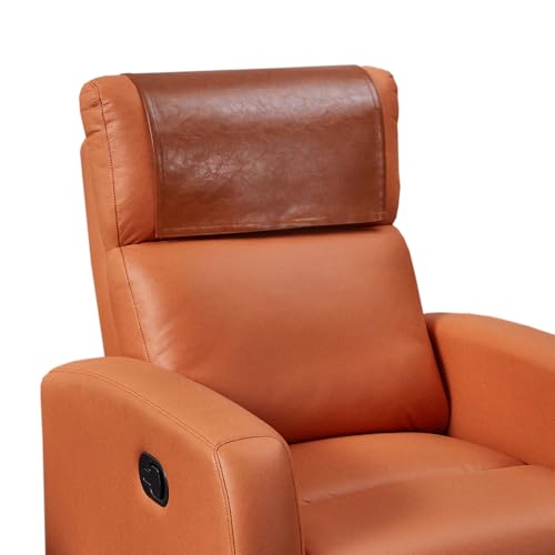 Hittun Non Slip Recliner Headrest Protector Washable Faux Leather Headrest Covers for Recliner Chair Waterproof Couch Head Rest Covers for Sofa,Furniture,Office Chair,Theater Seat - Image 1