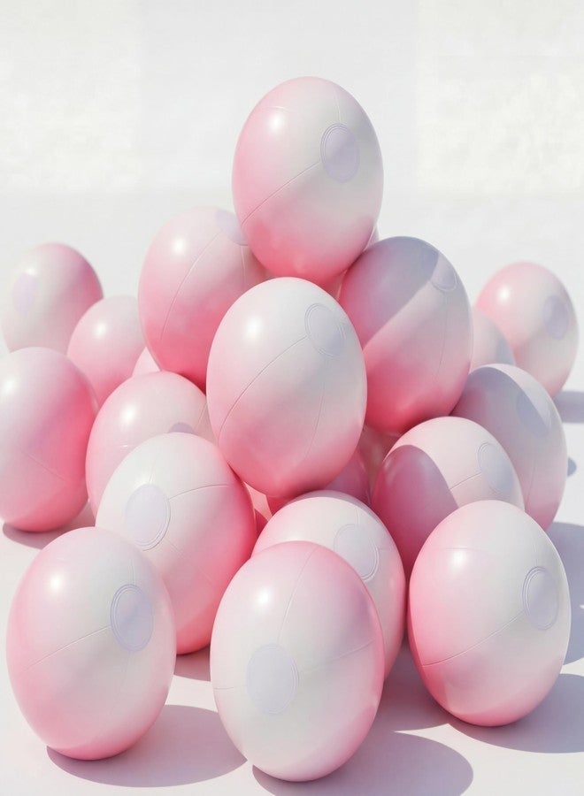 MiniInflat 24 Pcs Pink Inflatable Beach Balls Bulk for Kids Large Blow up Beach Ball Pastel Pool Toys for Summer Swimming Pool Games Party Supplies Luau Birthday Decor (12.5 Inch) - Image 1