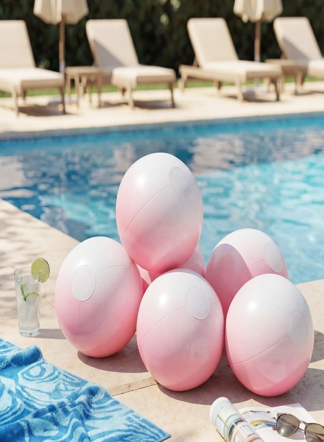 MiniInflat 24 Pcs Pink Inflatable Beach Balls Bulk for Kids Large Blow up Beach Ball Pastel Pool Toys for Summer Swimming Pool Games Party Supplies Luau Birthday Decor (12.5 Inch) - Image 2