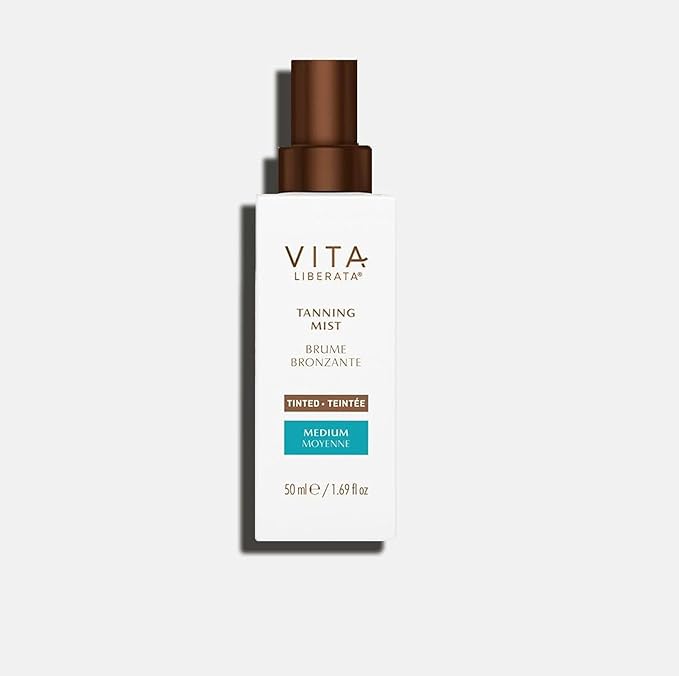 Vita Liberata رذاذ التسمير الذاتي من فيتا ليبراتا بلون متوسط مخصص للوجه والجسم بتركيبة سريعة الجفاف مصنوعة من الجلسرين العضوي ومستخلص الخيار 200 مل - Image 1