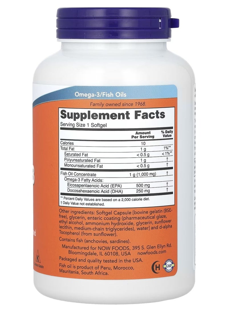 NOW Foods, Ultra Omega-3 Fish Oil, 180 Softgels - Image 2