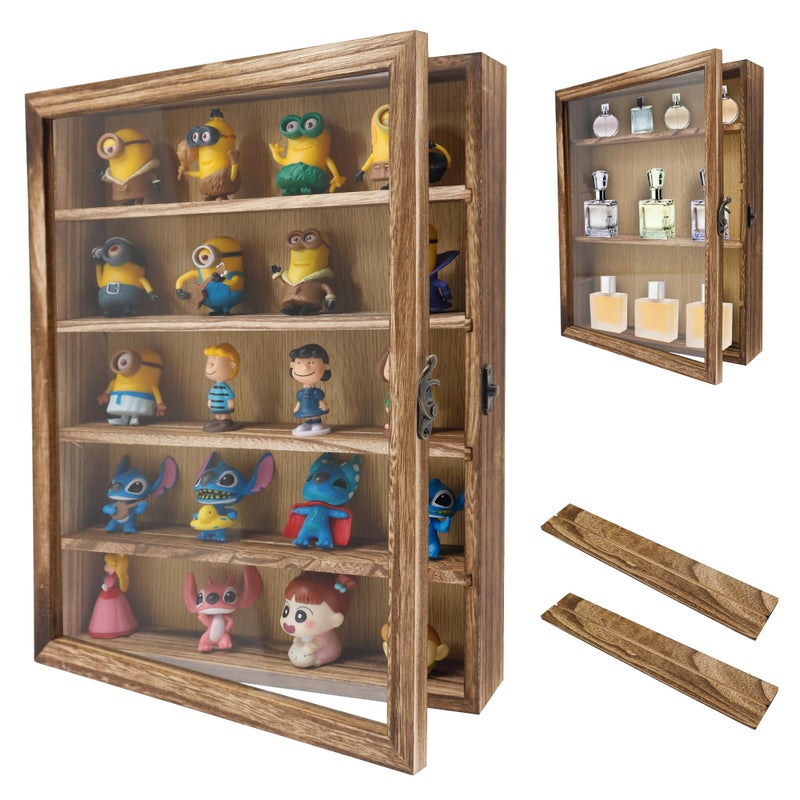 Hodeframe 11x14 Shadow Box Frame with Removable Shelves,Collectible Display Shelves Case,Military Challenge Coin Display Case,Wood Shadow Boxes Display Cases for Keepsake,Pictures - Image 1