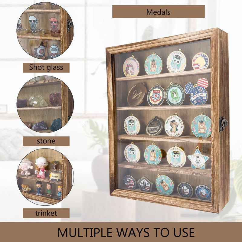 Hodeframe 11x14 Shadow Box Frame with Removable Shelves,Collectible Display Shelves Case,Military Challenge Coin Display Case,Wood Shadow Boxes Display Cases for Keepsake,Pictures - Image 3